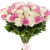 Букет из 51 белой и розовой розы