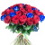 Букет из 35 синих и красных роз